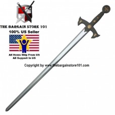 New Nerf Like 47" Medieval Excalibur Foam Padded Knights Templar Crusader Sword LARP Great for Costumes & kids presents
